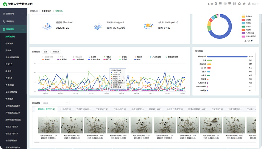 害虫走势多维度展示分析 